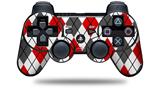 Argyle Red and Gray - Decal Style Skin fits Sony PS3 Controller (CONTROLLER NOT INCLUDED)